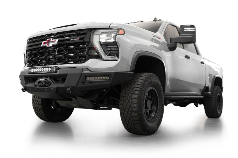 Chevrolet Silverado 2500 Front Bumper - Addictive Desert Designs - Phantom Winch - Hammer Black - 2024+